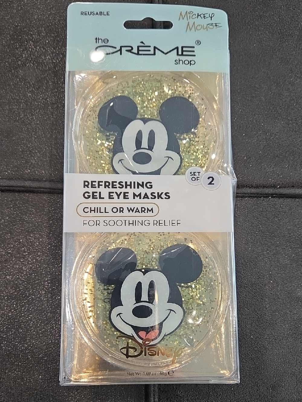 The Crème Shop Disney Mickey Mouse Gold Gel Eye Masks (Set of 2)